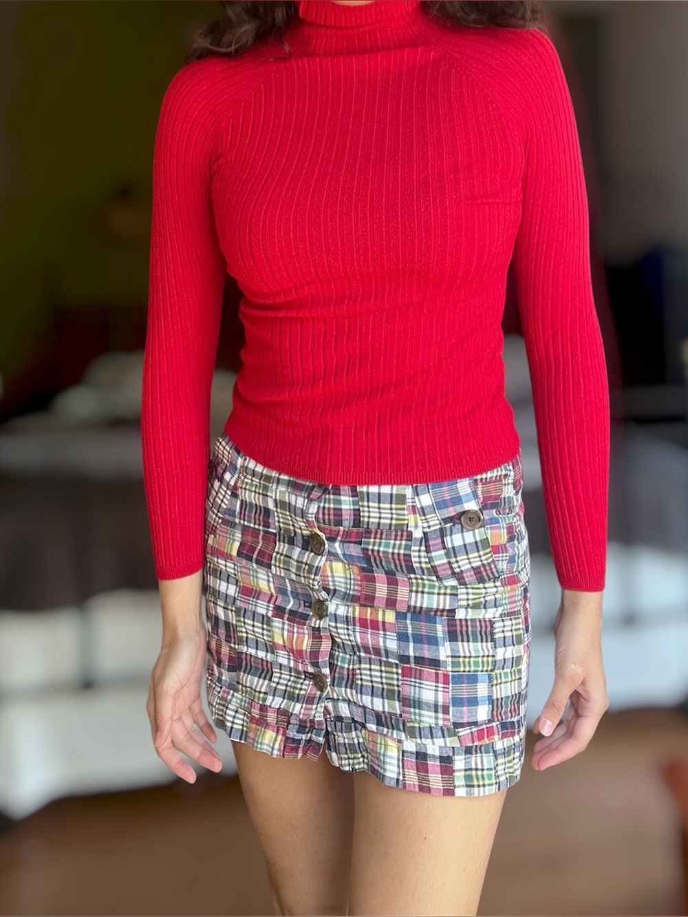 INC International Concepts Vibrant Red Cowl Neck Sweater size s